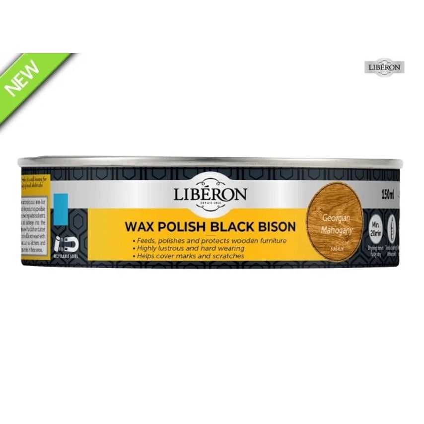Black Bison Wax Paste Georgian Mahogany 150ml