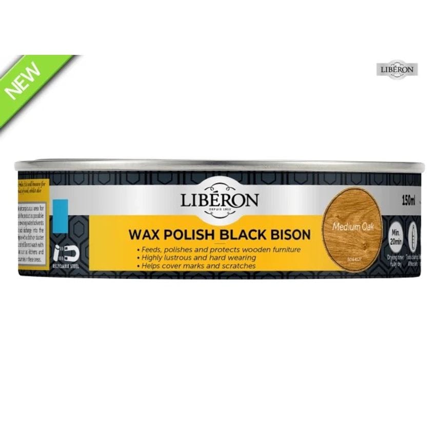 Black Bison Wax Paste Medium Oak 150ml