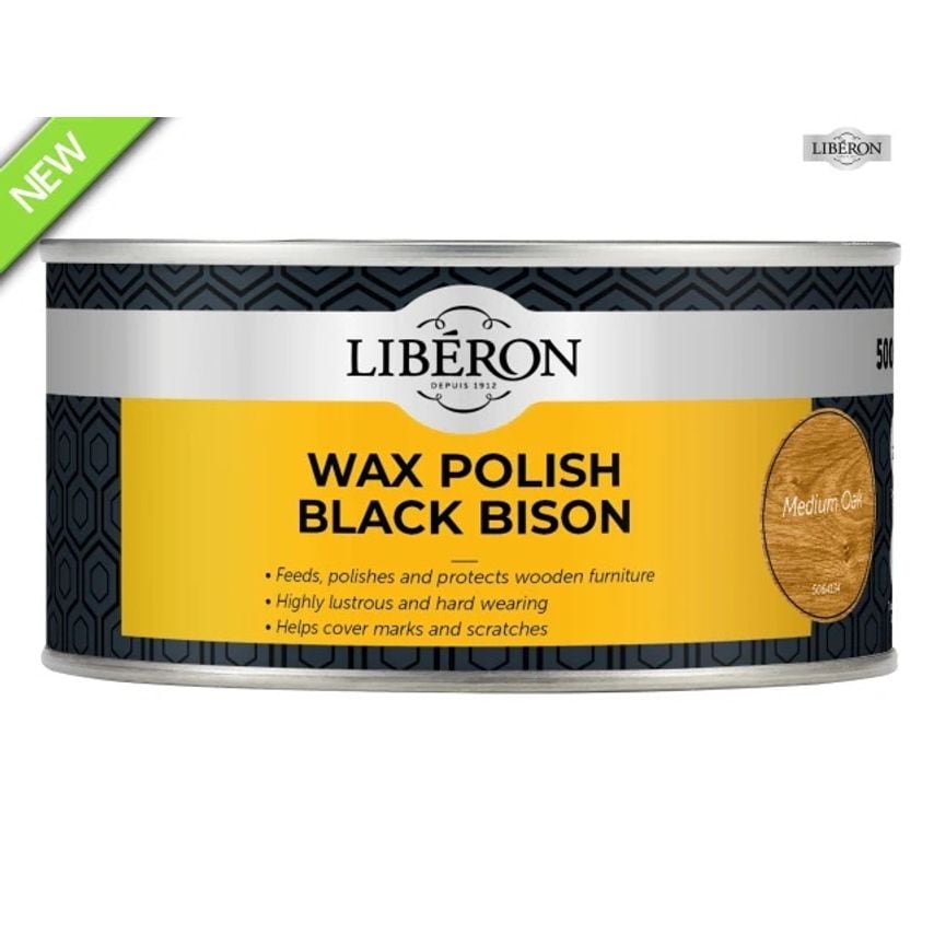 Black Bison Wax Paste Medium Oak 500ml