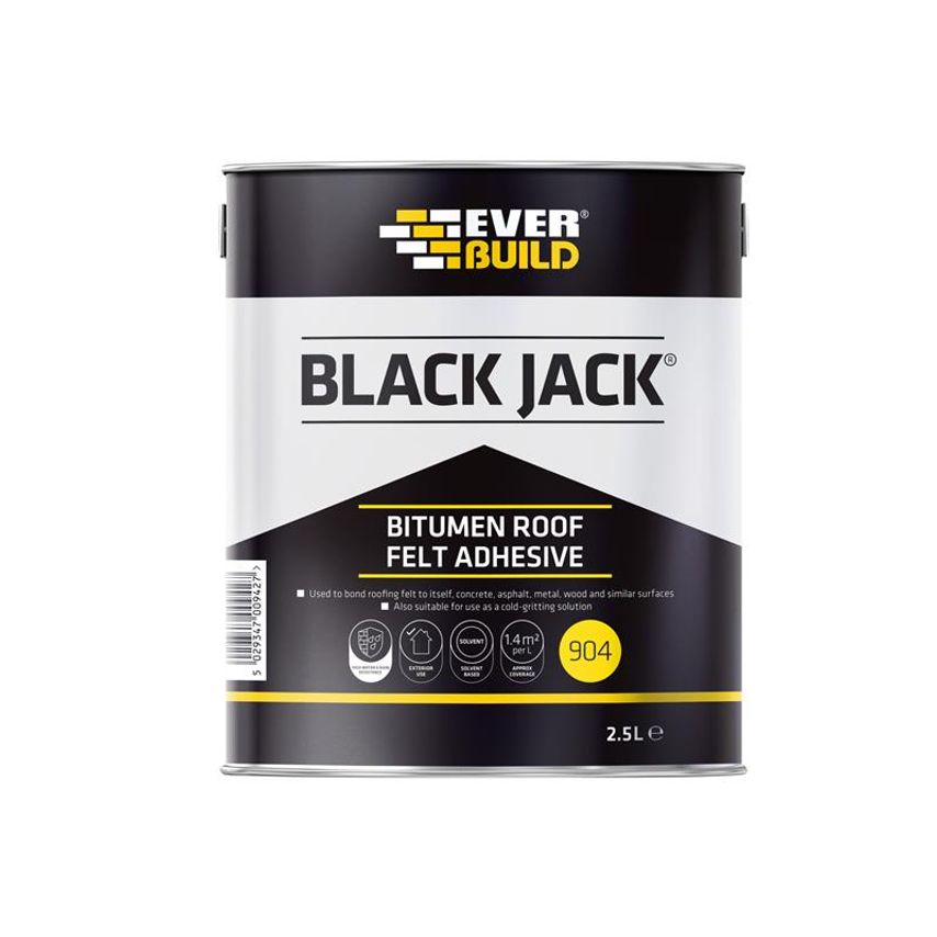 Black Jack 904 Bitumen Roof Felt Adhesive 2.5 litre EVB90402