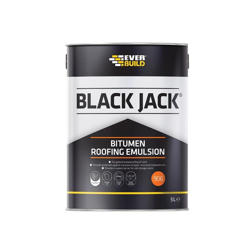 Black Jack 906 Bitumen Roofing Emulsion 5 litre EVB90605