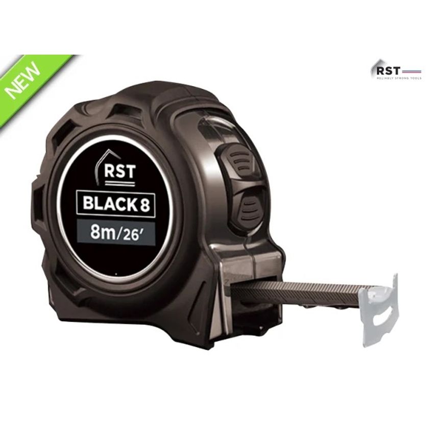 Black Tape Measure 8m/26ft (Width 25mm)