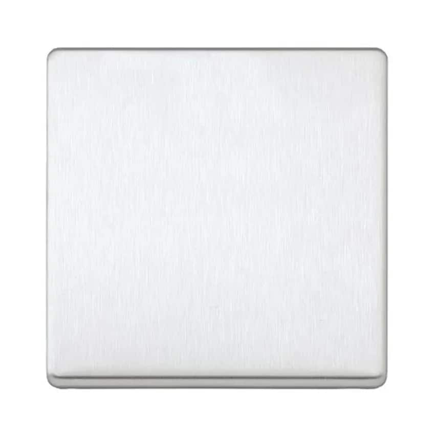 Blanking Plate 1 Gang 86 x 86mm Brushed Stainless Steel