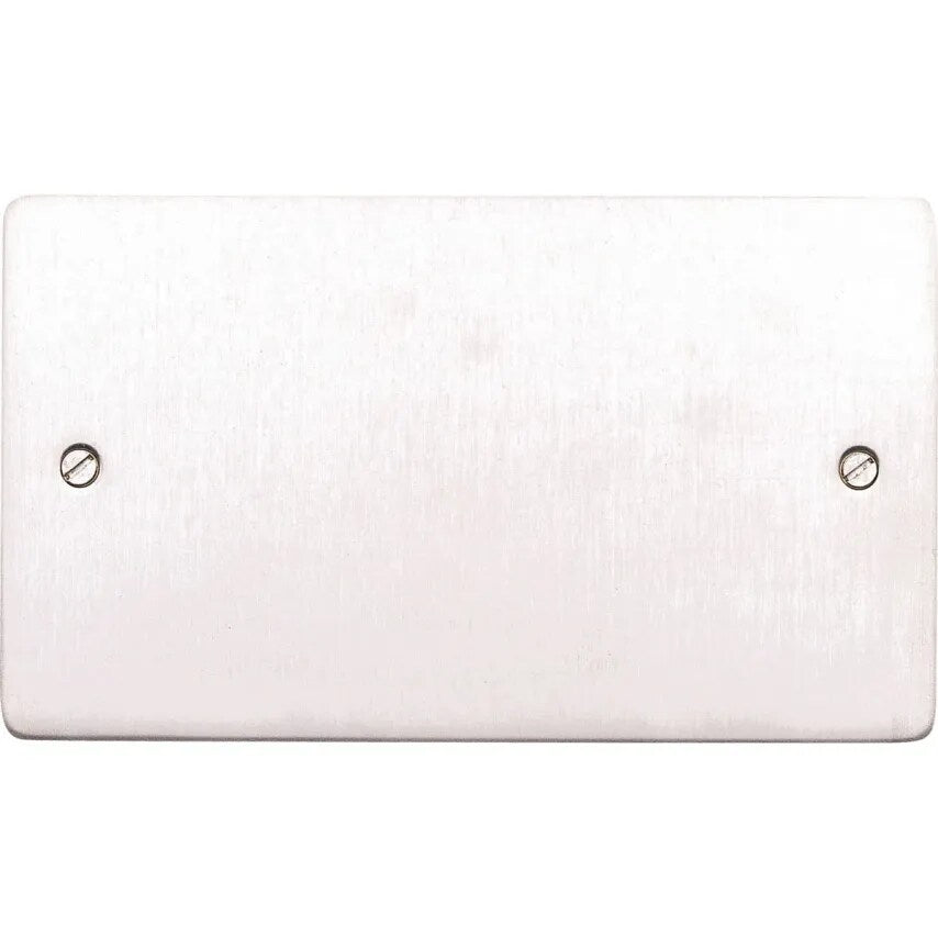 Blanking Plate 2 Gang 86 x 146mm Brushed Stainless Steel - K14329BSS
