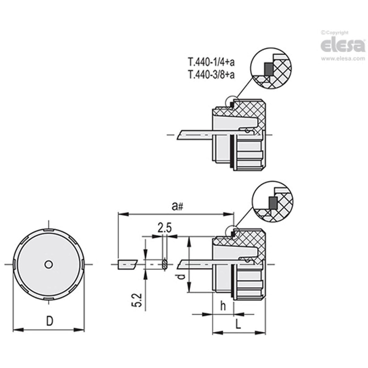 Blanking plug-T.440-3/8+a
