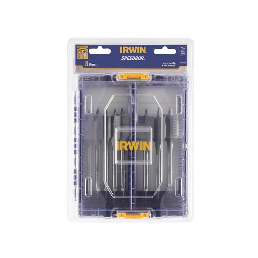 Blue Groove 4X Flat Bit Set, 8 Piece IRWIW4041010