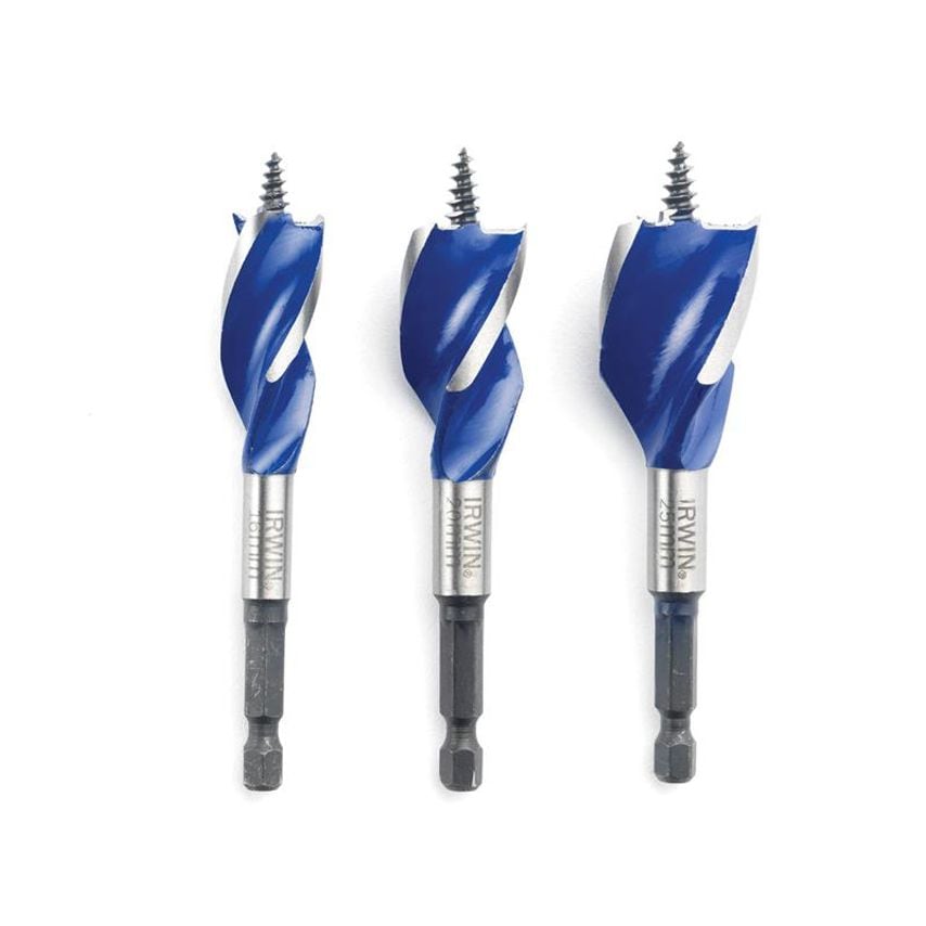 Blue Groove 6X Stubby Wood Bit Set, 3 Piece 16-25mm IRW1922006