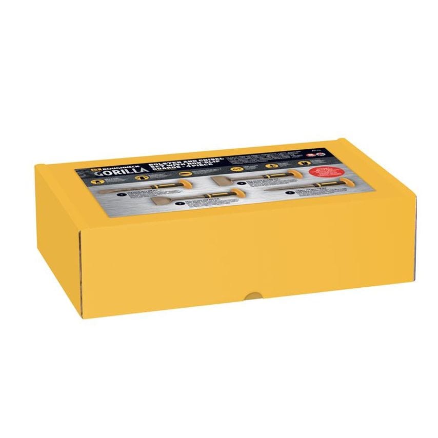 Bolster & Chisel Set with Non-Slip Guards, 4 Piece ROU31934