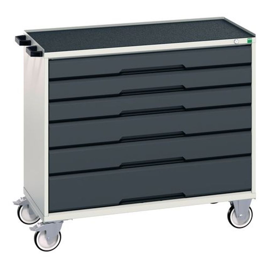 Bott Verso Medium Duty Mobile with 6 Drawers H X W X D mm 965 X 1050 X 550 Type 3 Drawers 100mm, 2 Drawers 125mm, 1 Drawer 175mm - 415530