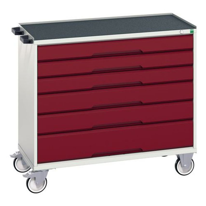 Bott Verso Medium Duty Mobile with 6 Drawers H X W X D mm 965 X 1050 X 550 Type 3 Drawers 100mm, 2 Drawers 125mm, 1 Drawer 175mm - 415531