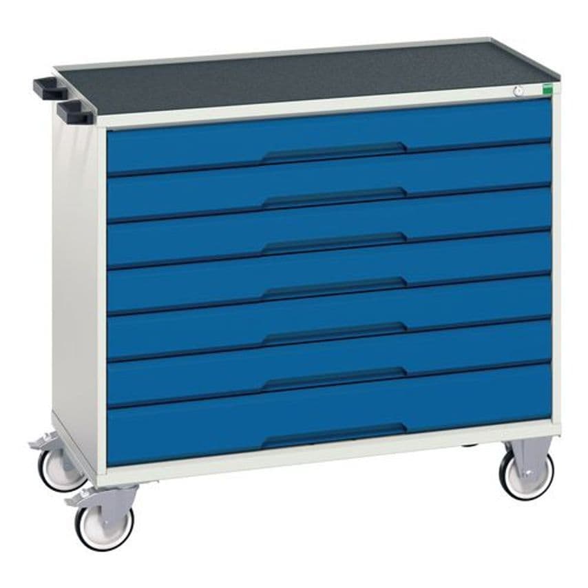 Bott Verso Medium Duty Mobile with 7 Drawers H X W X D mm 965 X 1050 X 550 Type 6 Drawers 100mm, 1 Drawer 125mm - 411483