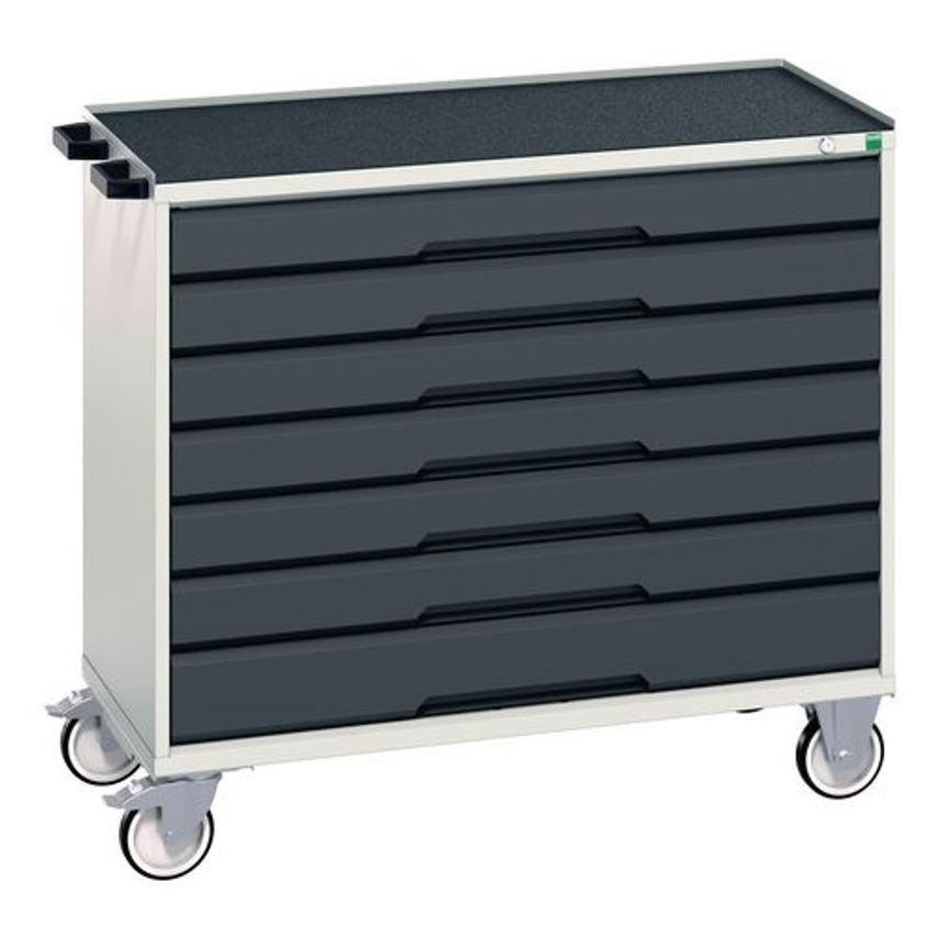 Bott Verso Medium Duty Mobile with 7 Drawers H X W X D mm 965 X 1050 X 550 Type 6 Drawers 100mm, 1 Drawer 125mm - 415539