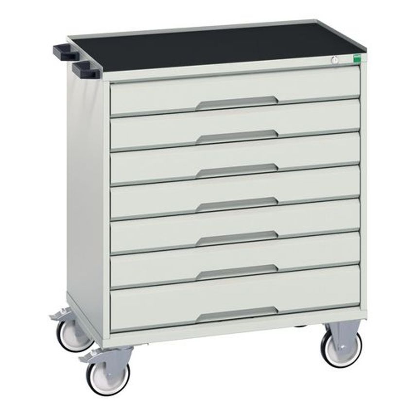 Bott Verso Medium Duty Mobile with 7 Drawers H X W X D mm 965 X 800 X 550 Type 6 Drawers 100mm, 1 Drawer 125mm - 415532