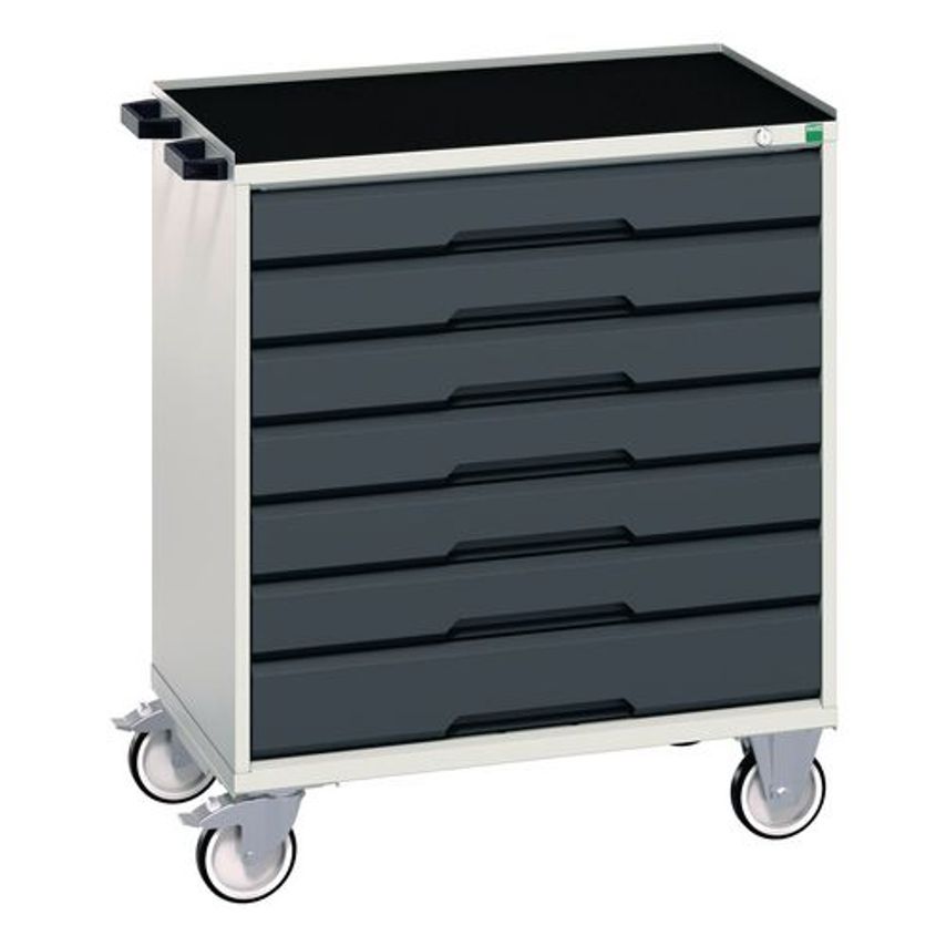 Bott Verso Medium Duty Mobile with 7 Drawers H X W X D mm 965 X 800 X 550 Type 6 Drawers 100mm, 1 Drawer 125mm - 415533