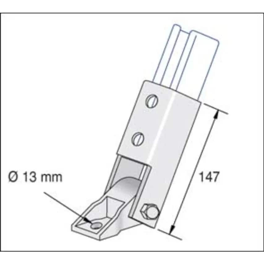 Bracket Adjustable 147mm Electro-Zinc Plated