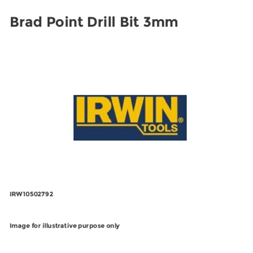 Brad Point Drill Bit 3mm - IRW10502792