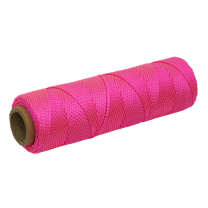 Braided Pink Nylon Brick Line - 76m