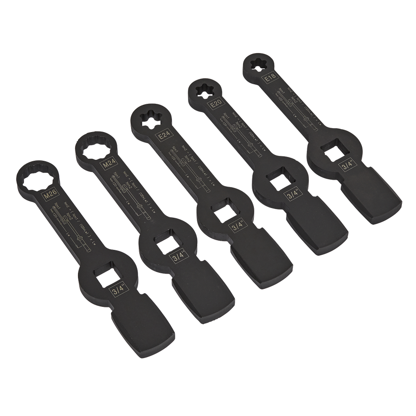 Brake Caliper Slogging Wrench Set 5 Piece