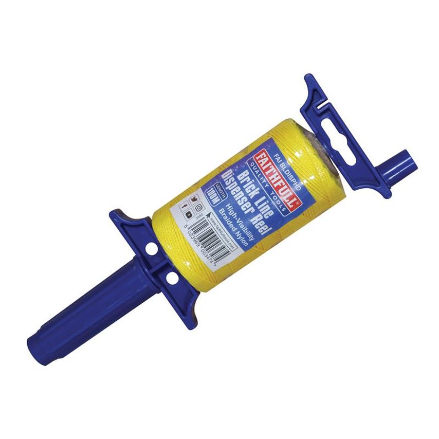 Brick Line Dispenser Reel with Hi-Vis Line 100m (330ft) FAIBLDISPHD
