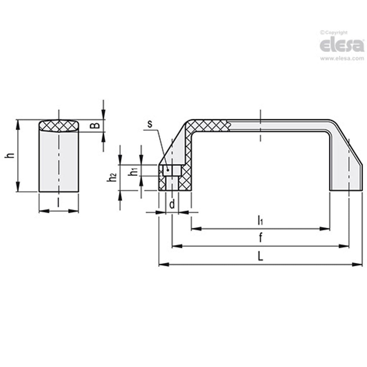 Bridge handle-M.443/140-EH-8