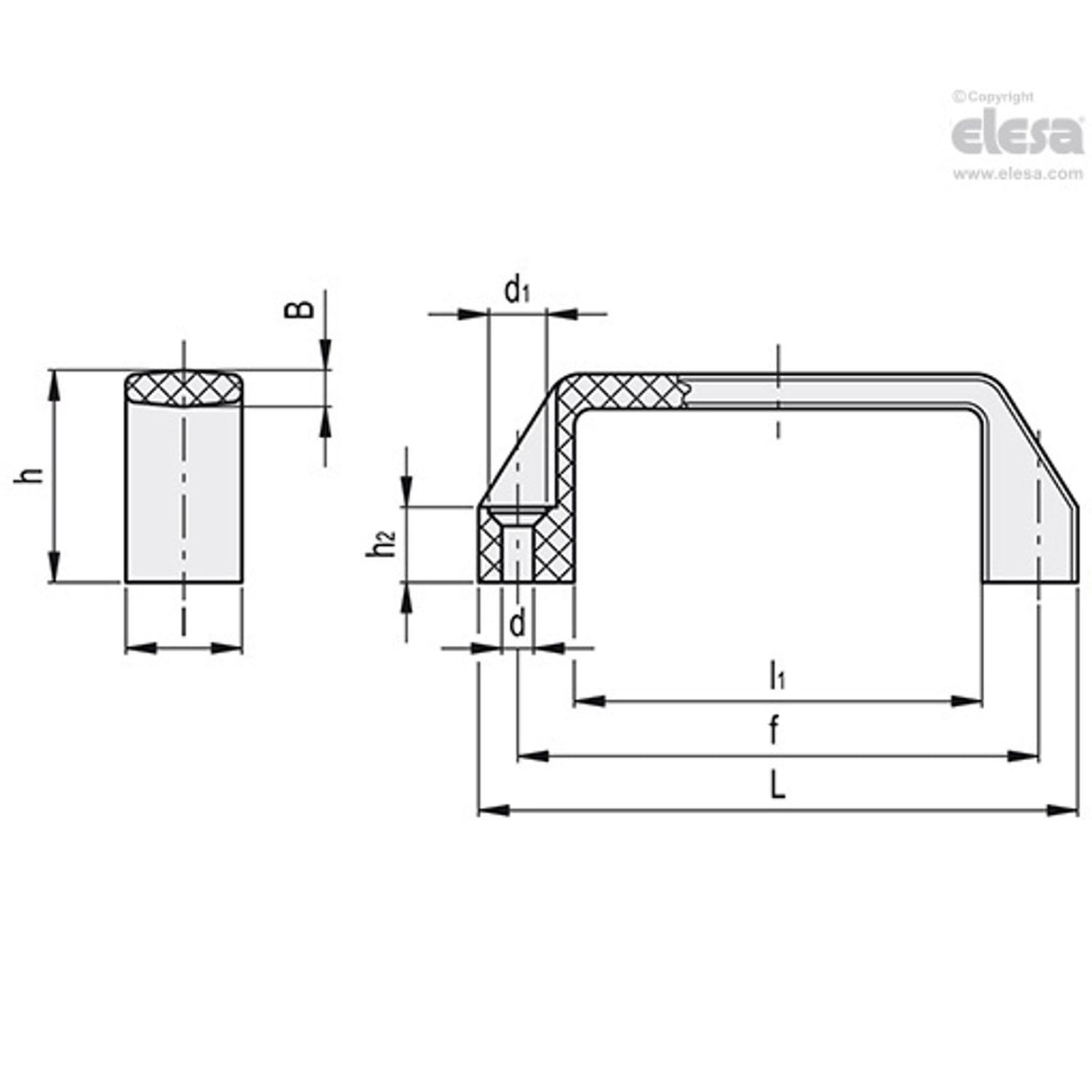 Bridge handle-M.443/140-SH