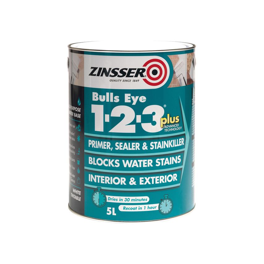 Bulls Eye 1-2-3 Plus Primer Sealer Paint 1 Litre