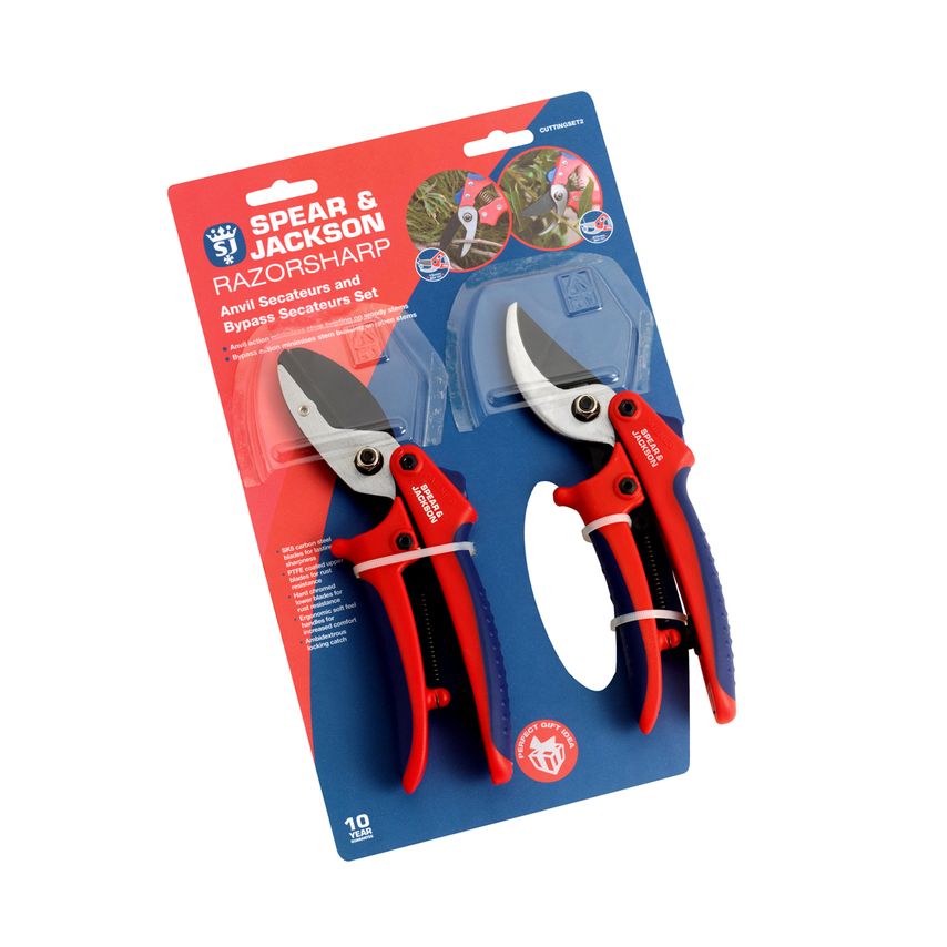 Bypass and Anvil Secateurs As A 2 PC