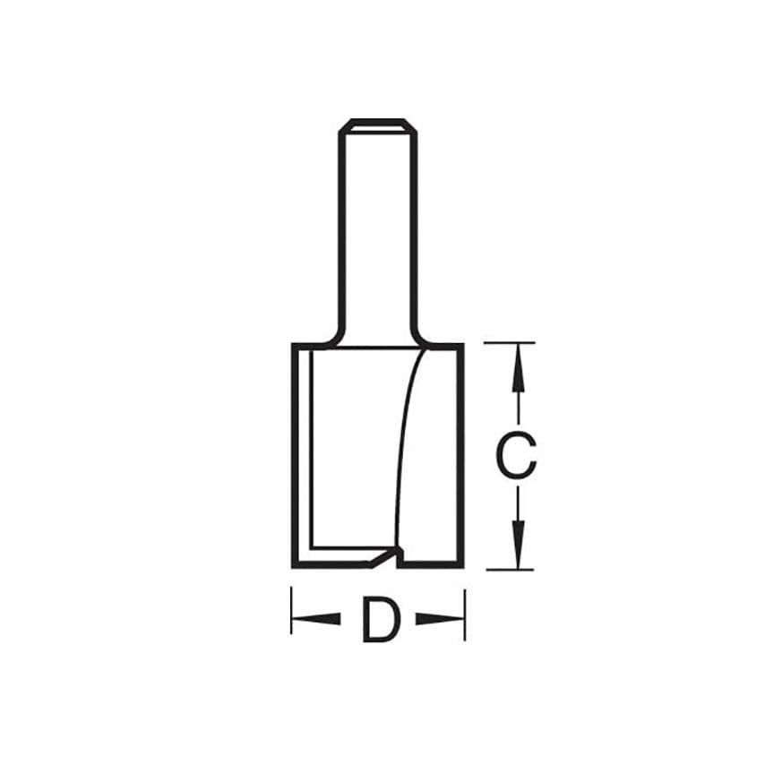C030 x 1/4 TCT Two Flute Cutter 19.1 x 25.4mm TREC03014TC
