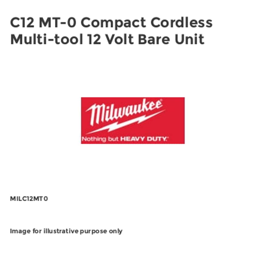 C12 MT-0 Compact Cordless Multi-tool 12 Volt Bare Unit