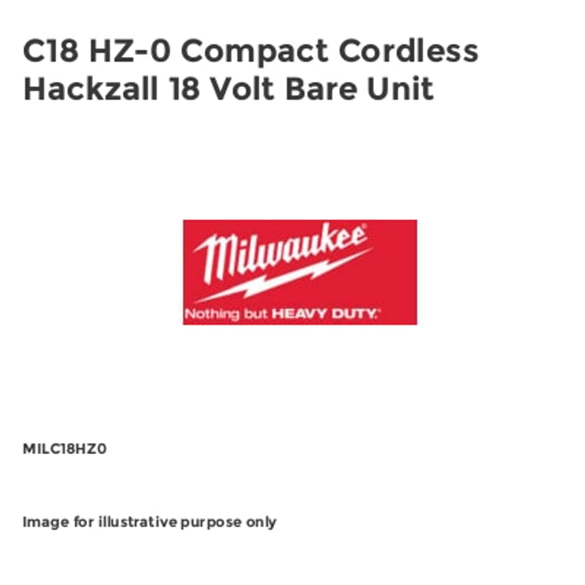 C18 HZ-0 Compact Cordless Hackzall 18 Volt Bare Unit
