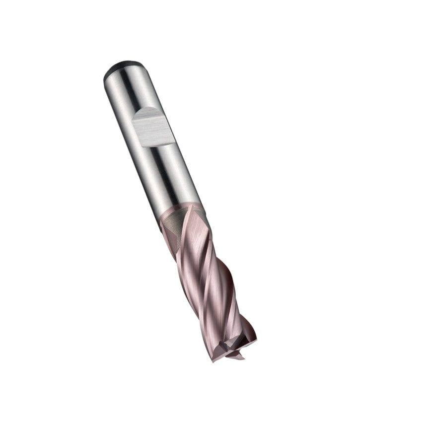 C246 14.00MM HSS-E Flatted Shank Multi Flute End Mill - TiCN Coated DIN 844K