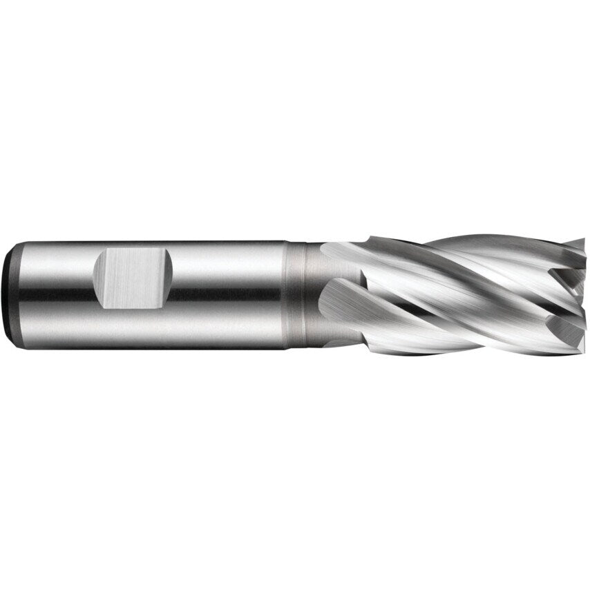 C247 1/4" HSS-E Multi Flute Flatted Shank End Mill DIN 844 K