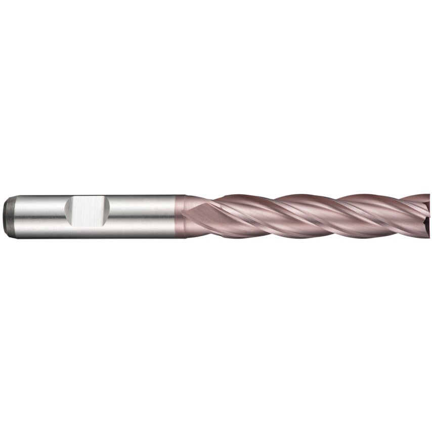 C295 32.00mm HSS-E Multi Flute Flatted Shank Long Series End Mill - TiCN Coated DIN 844L