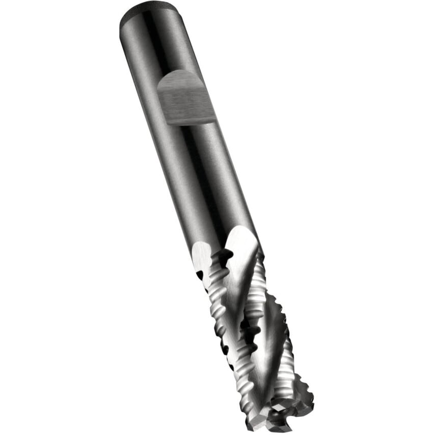 C400 8.00mm HSS-E Multi-Flute Flatted Shank Roughing End Mill DIN 844 K