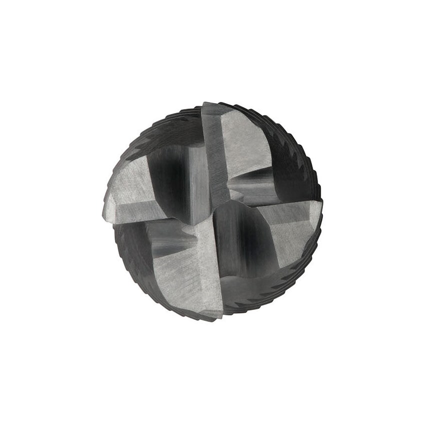 C492 12.00mm HSS-E Flatted Shank Multi-Flute Long Series Roughing End Mill - Alcrona Coated DIN 844L