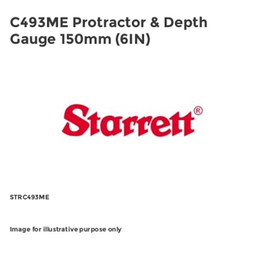 C493ME Protractor & Depth Gauge 150mm (6IN)