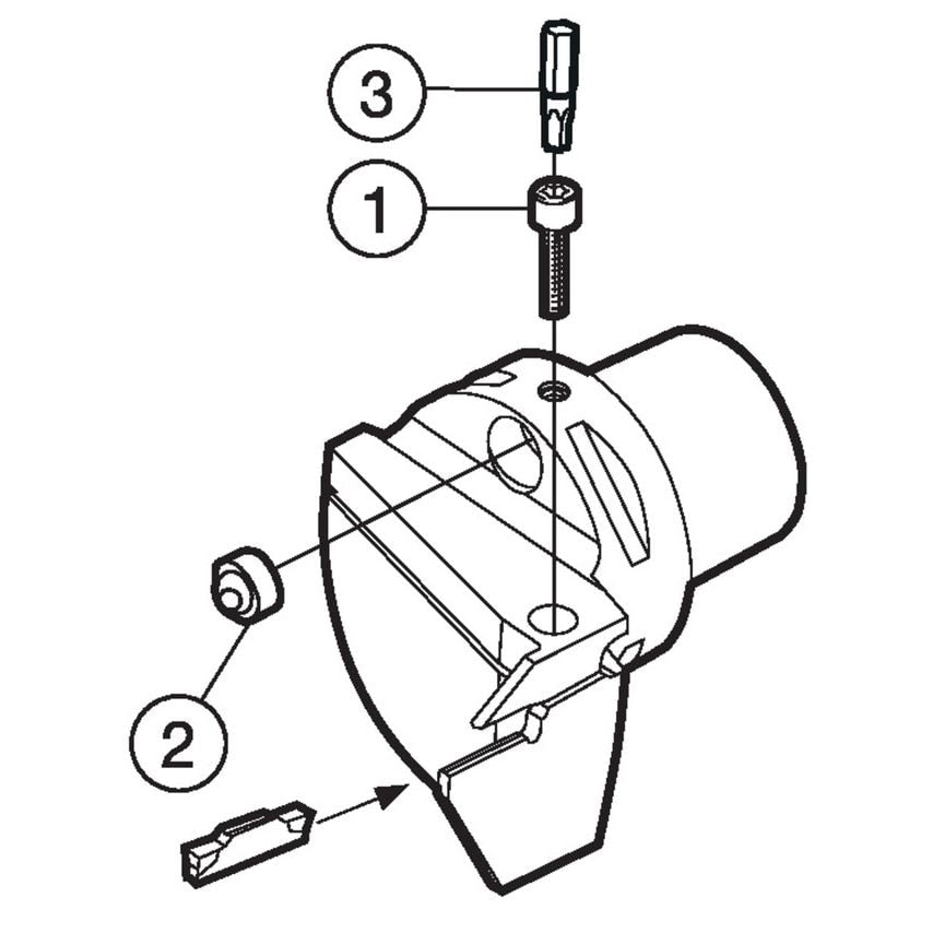 C4-NF123G20-00070B Cutting Unit for Parting/Grooving