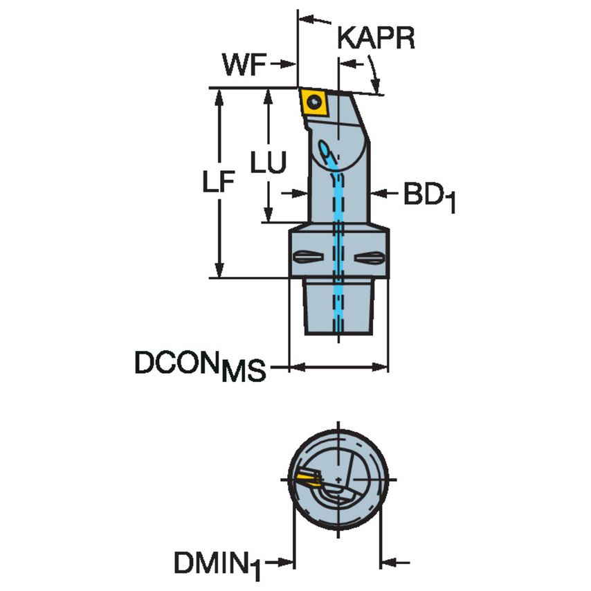 C4-SCLCL-13080-09 CoroTurn 107 Cutting Unit