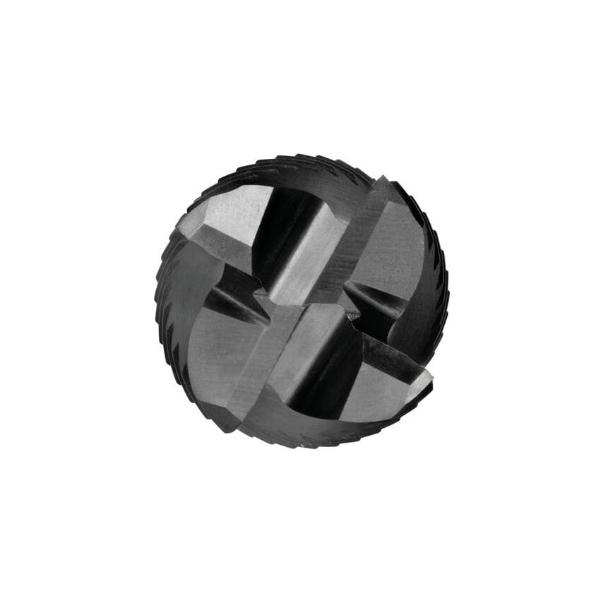 C908 9.00mm HSS-E Flatted Shank Multi Flute Roughing End Mill - Alcrona Coated DIN 844 K