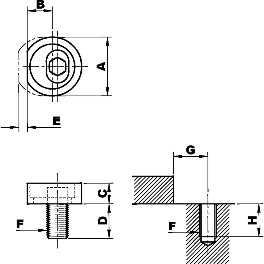 CC240416 M16 x 38mm Eccentric Cam Lock