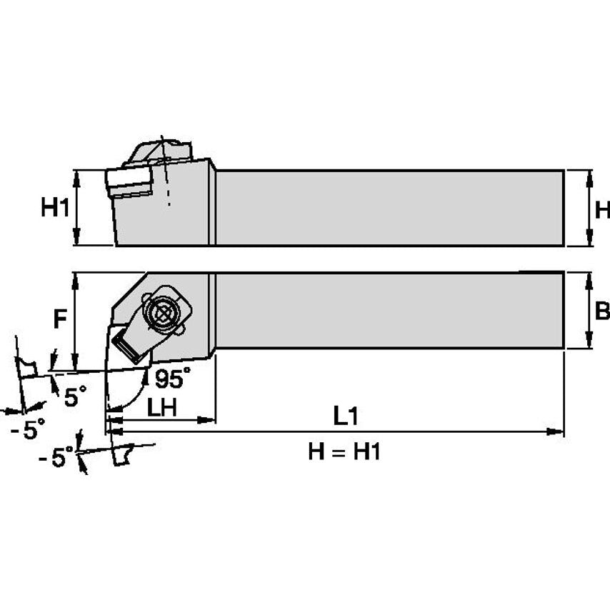 CCLNL3225P12-MN7 C Clamping Holder W25, 0MM L170