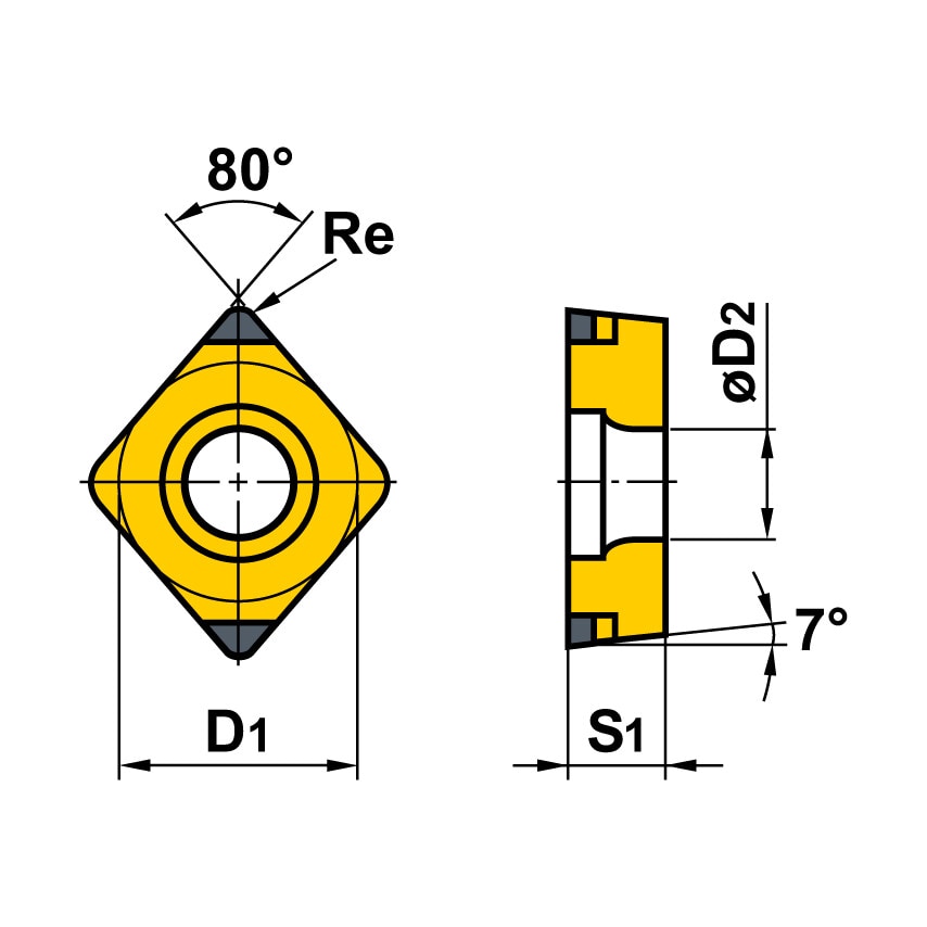 CCMT 060204-LM Insert Grade MC7025