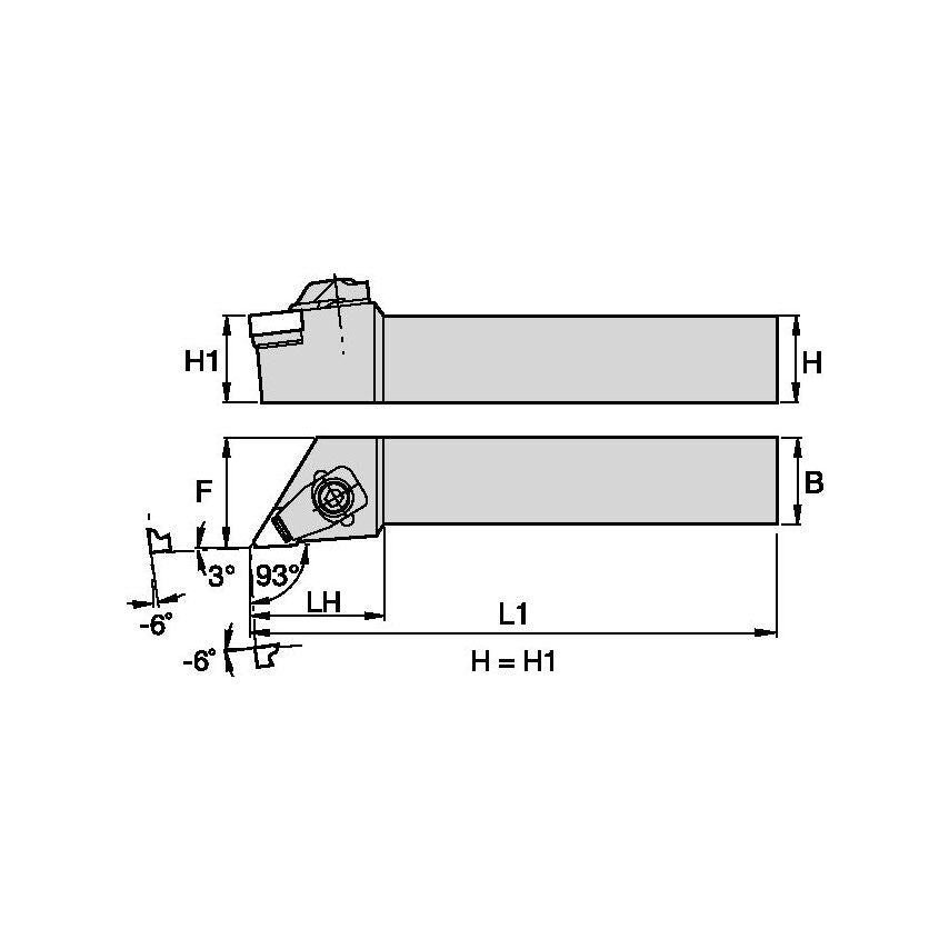 CDJNL3225P15MN7 C Clamping Holder W25, 0MM L170