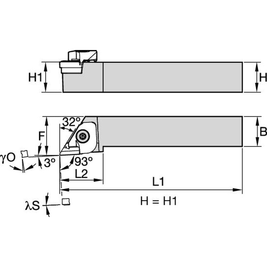 CKJNL2525M16 C Clamping Holder W25, 0MM L150, 0MM