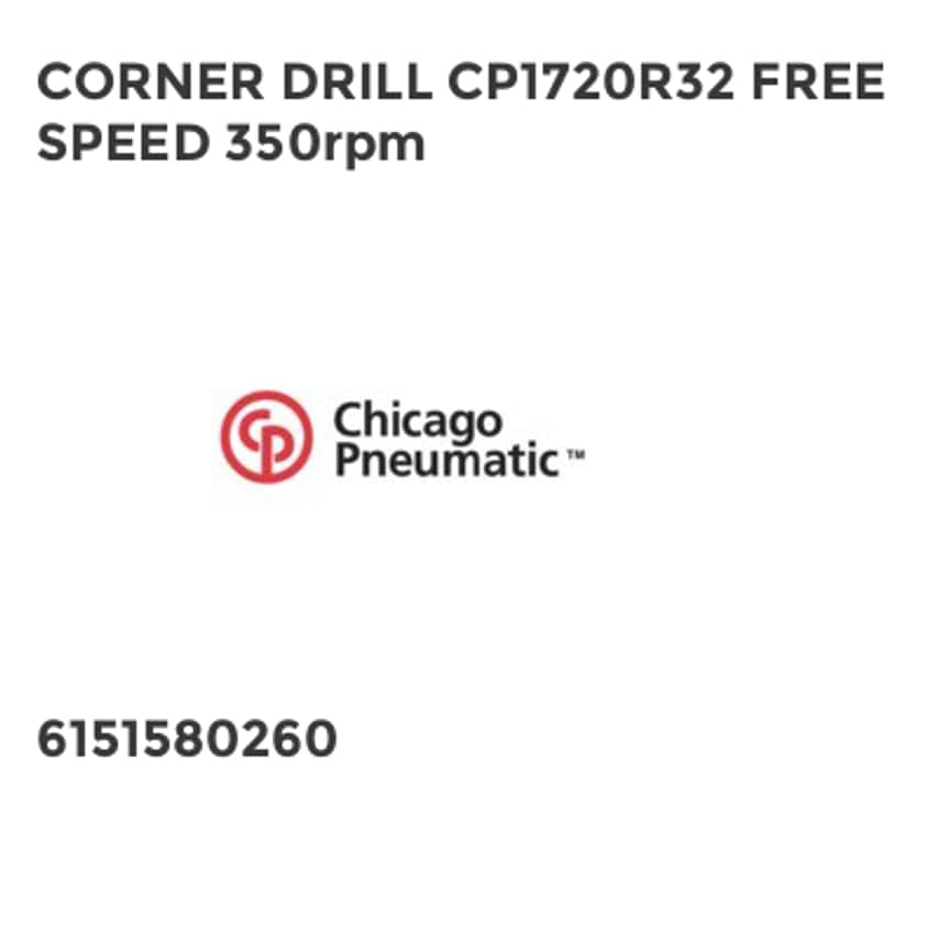 CORNER DRILL CP1720R32 FREE SPEED 350rpm