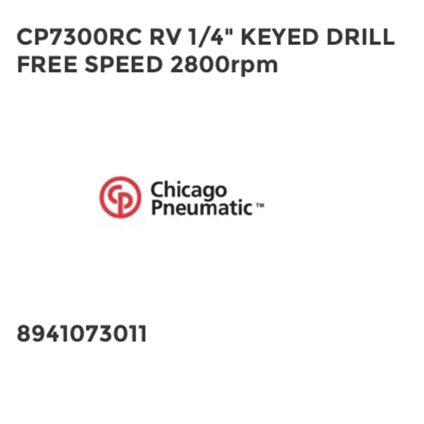 CP7300RC RV 1/4" KEYED DRILL FREE SPEED 2800rpm