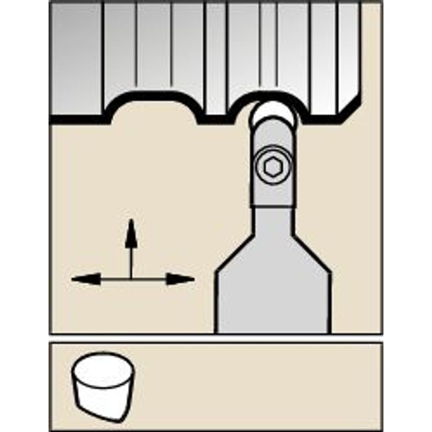 CRDPN164DV C Clamping Holder W1.00 L6.00