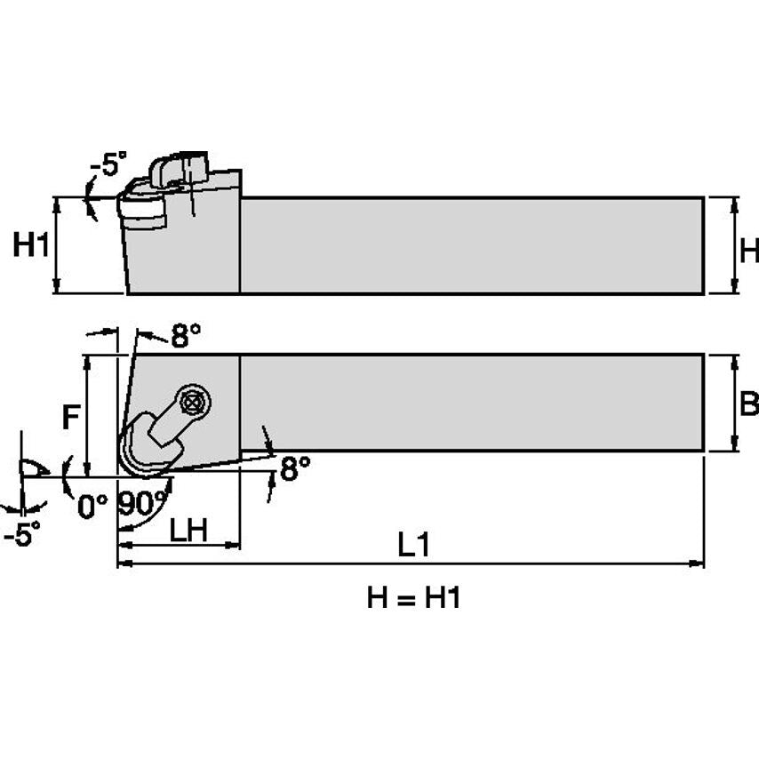 CRGNRP204D C Clamping Holder W1.25 L6.00