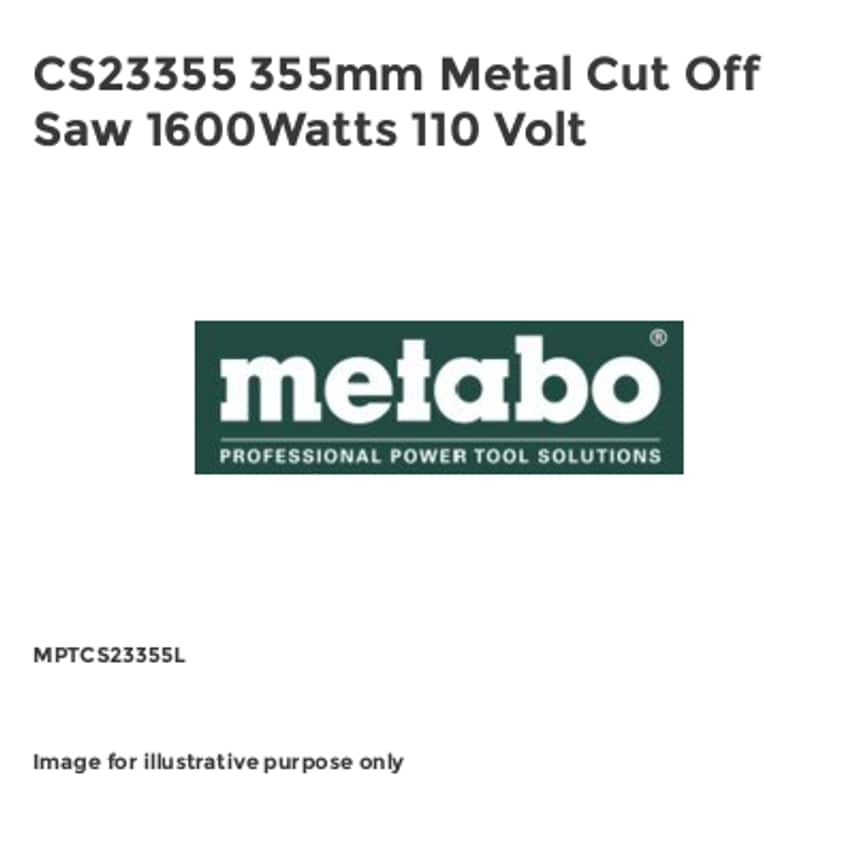 CS23355 355mm Metal Cut Off Saw 1600Watts 110 Volt MPTCS23355L