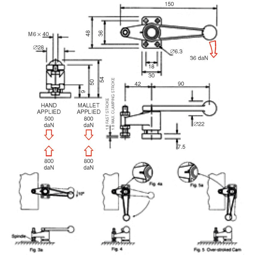 CS800 Magna Force Cam Swing Clamp